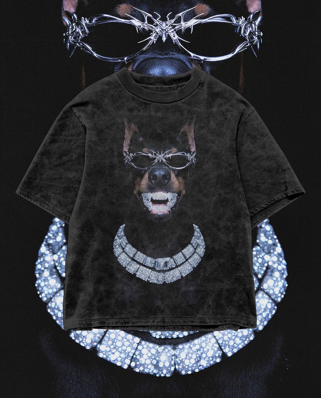 ICED DAWG | ACIDWASH OVERSIZED TEE