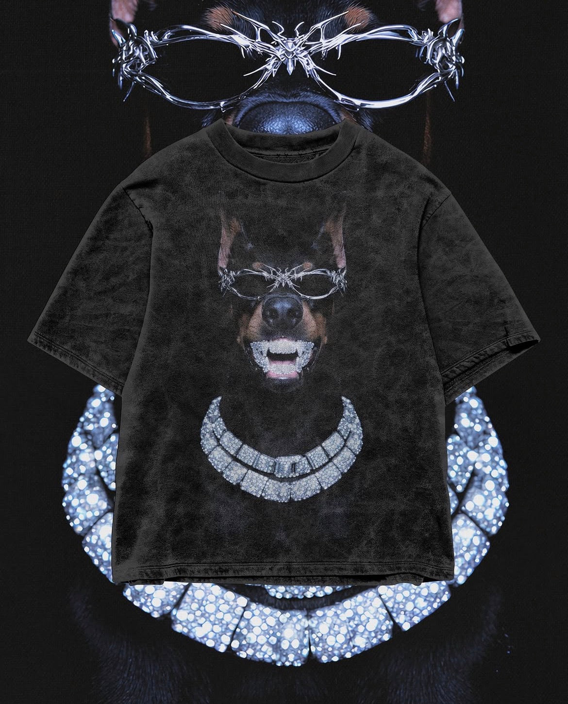 ICED DAWG | ACIDWASH OVERSIZED TEE