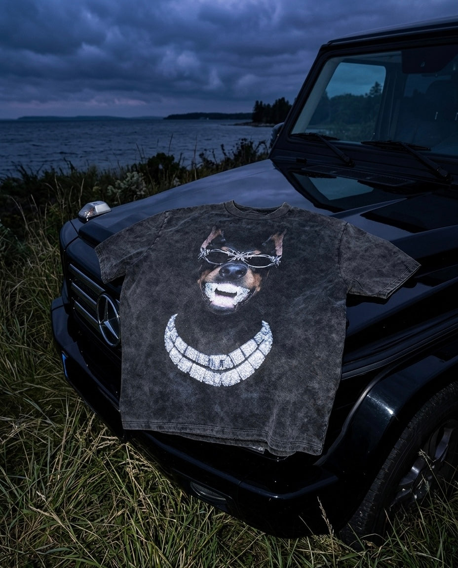 ICED DAWG | ACIDWASH OVERSIZED TEE