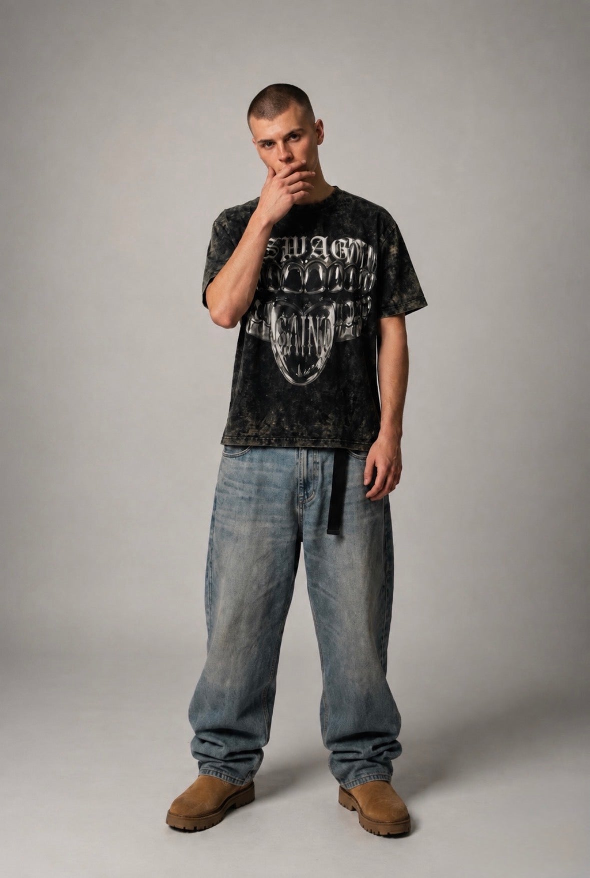 SWAG SAINT | ACIDWASH OVERSIZED TEE