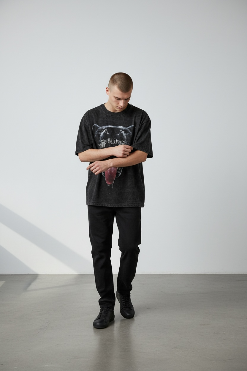 OBSIDIAN | ACIDWASH OVERSIZED TEE