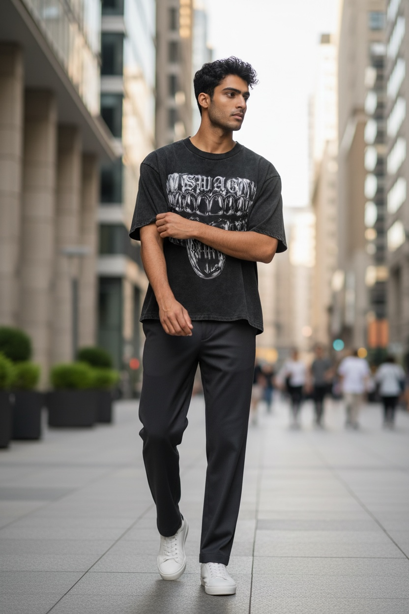 SWAG SAINT | ACIDWASH OVERSIZED TEE