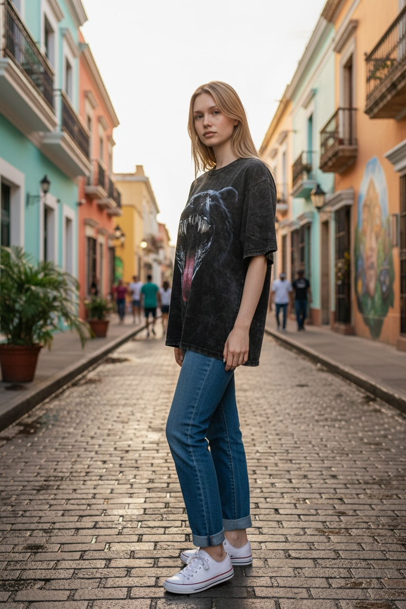 OBSIDIAN | ACIDWASH OVERSIZED TEE