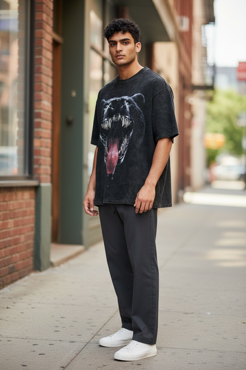 OBSIDIAN | ACIDWASH OVERSIZED TEE